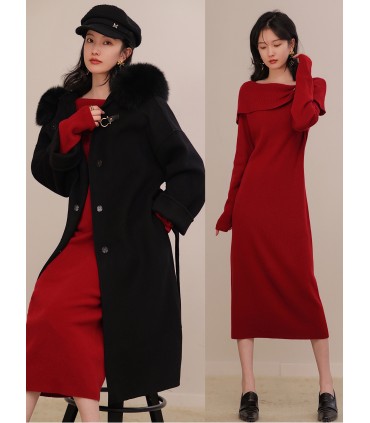 Design sense rak kjol kvinnors nya fritidsklänning 