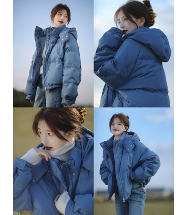 Chaqueta holgada con cuello alto, nuevo estilo, top fino y perezoso 