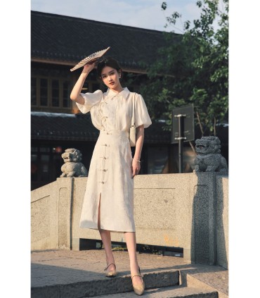 Jacquard Textura Saia Reta Estilo Nacional Feminino Saia com Fivela