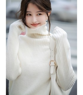 Minimalist Style Versatile Turtleneck Sweater Women's Inner Top 