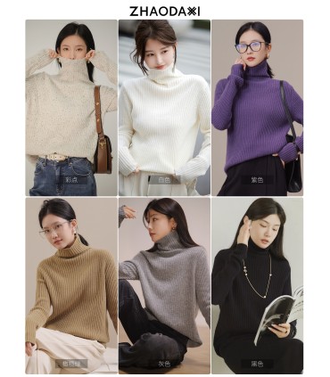 Minimalist Style Versatile Turtleneck Sweater Women's Inner Top