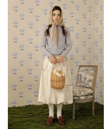 Skirt Cendawan Bersulam Buih 