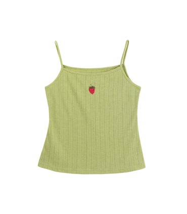 Dwuczęściowy kardigan z haftowaną truskawką