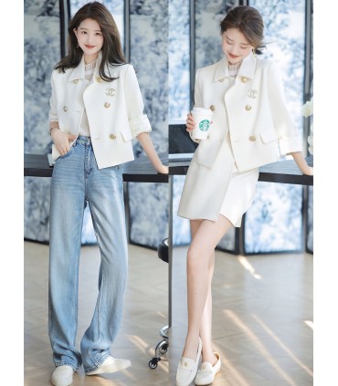 Áo khoác ngắn Bộ quần áo thời trang hakama Acetate chân thẳng 