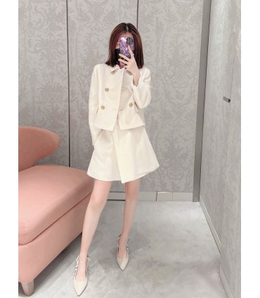 Cappotto corto Hakama gamba dritta Abito moda acetato