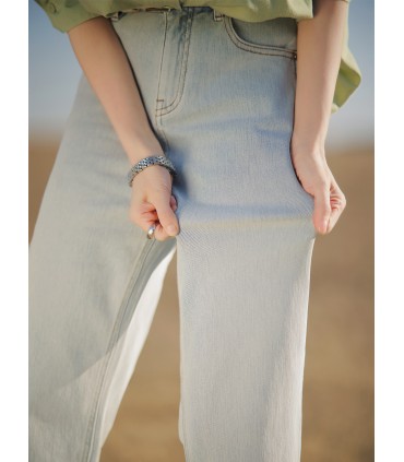 Moda dökümlü geniş paça pantolon 