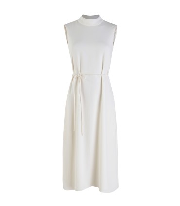 Stand-up collar slimming strappy vest dress 