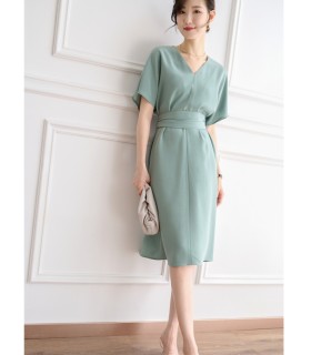 V-neck lazy goddess dress