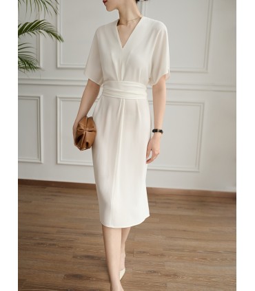 Vestido de diosa perezosa con cuello en V