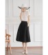 High-waisted slim A-line skirt umbrella skirt 