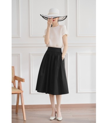 Rok Payung Model A-line Ramping Pinggang Tinggi 