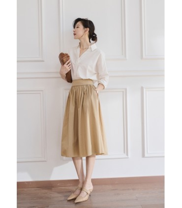 High-waisted slim A-line skirt umbrella skirt 