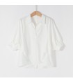 Camicia a maniche corte vestibilità ampia 