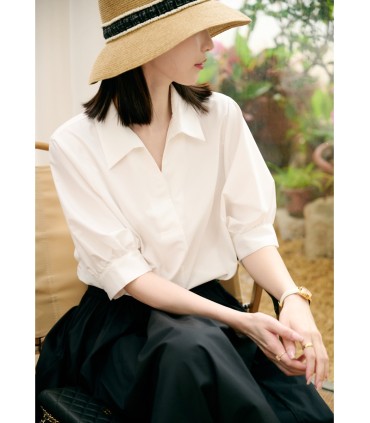 Chemise ample à manches courtes 