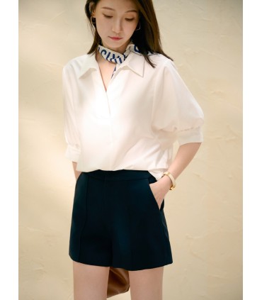 Chemise ample à manches courtes 