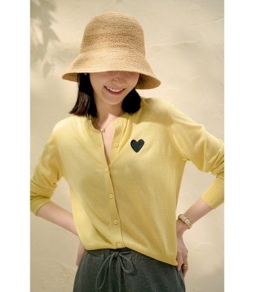 Cardigan climatizzato in maglia con protezione solare