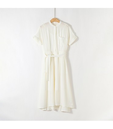 Chemise style coupe-vent haut de gamme, robe à manches courtes