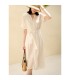 Chemise style coupe-vent haut de gamme, robe à manches courtes