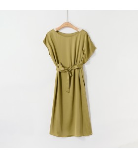 Dress wanita bertali pelangsing kerut 