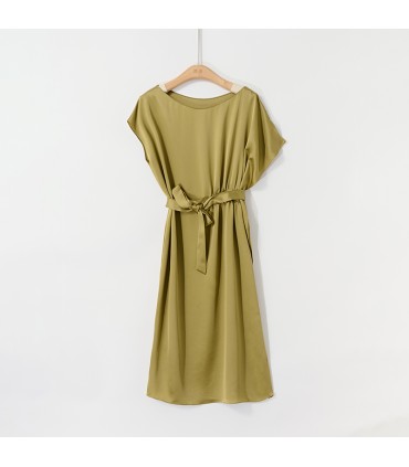 Robe à lacets amincissante à volants Robe pour femme 