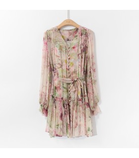 Robe à lacets en soie