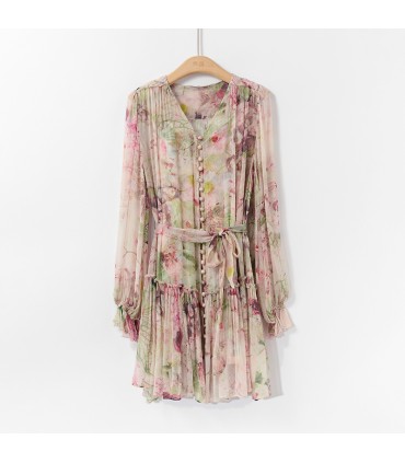 Robe à lacets en soie