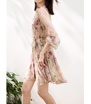 Robe à lacets en soie