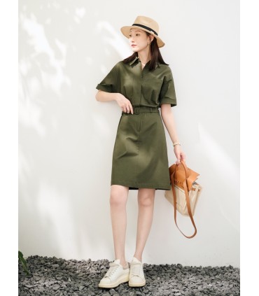 Áo sơ mi thắt eo váy đi làm 