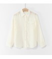 Camicia bianca con protezione solare con tasche finte larghe 