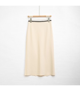 Hip-hugging H-shaped OL slit skirt