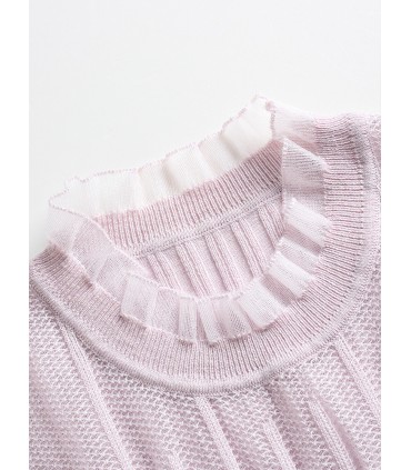 Gilet en soie et cachemire tricoté dessus intérieur