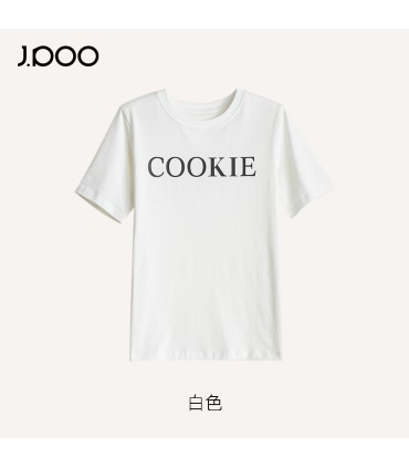 High-density custom-spun pure cotton short-sleeved T-shirt