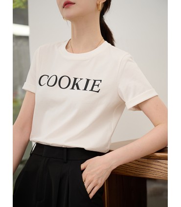 Áo thun ngắn tay cotton nguyên chất được kéo sợi theo yêu cầu mật độ cao 