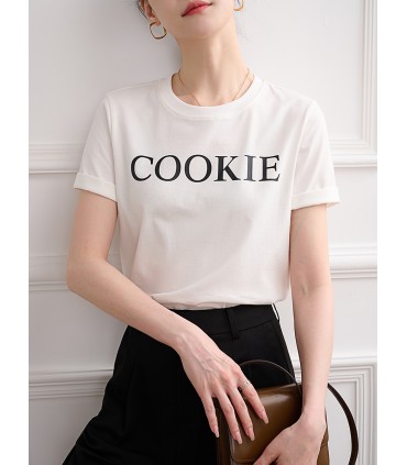 High-density custom-spun pure cotton short-sleeved T-shirt