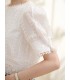 レース刺繍中空コットンTシャツスカートスーツ
