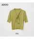 Top in maglia con colletto flottante in lana