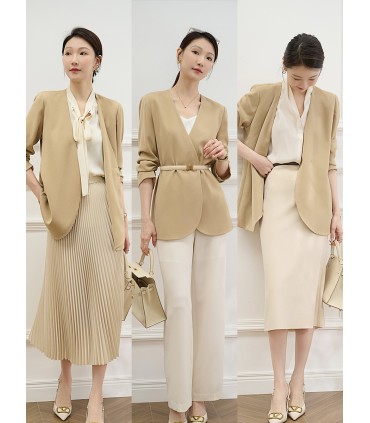 Blazer de banlieue silhouette sans col