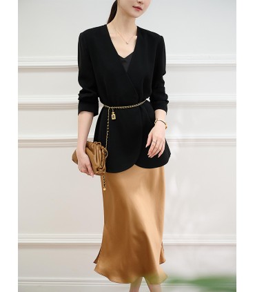 Blazer da pendolare silhouette senza colletto