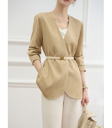 Blazer de banlieue silhouette sans col