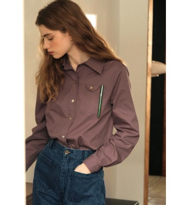 Camicia da scrittore tascabile con astuccio per temperamento letterario in stile francese 