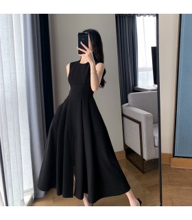 Sleeveless Commuting Hepburn Style Skirt 