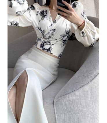 Design niche waist-cinching top 