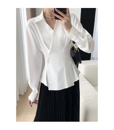 Trendig midjependling långärmad topp 