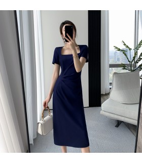 Vestido midi con cuello cuadrado Goddess Fan