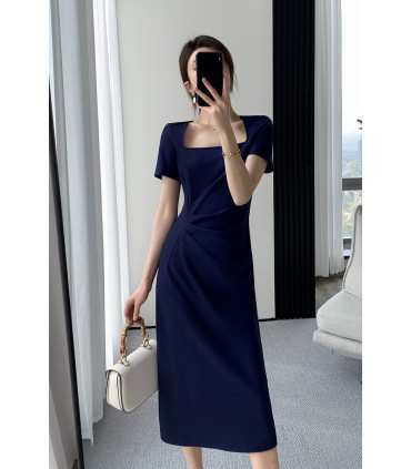 Vestido midi con cuello cuadrado Goddess Fan 