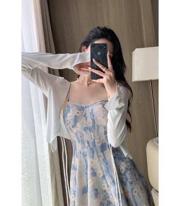 Güneş korumalı ince dış kısa uzun kollu üst