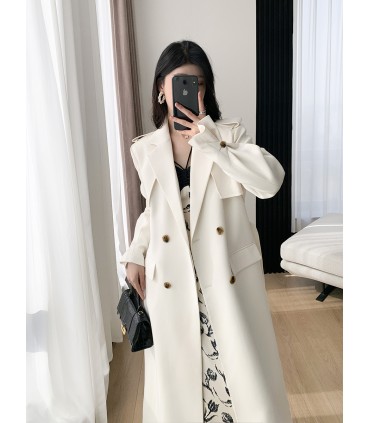 Manteau drapé mi-long 
