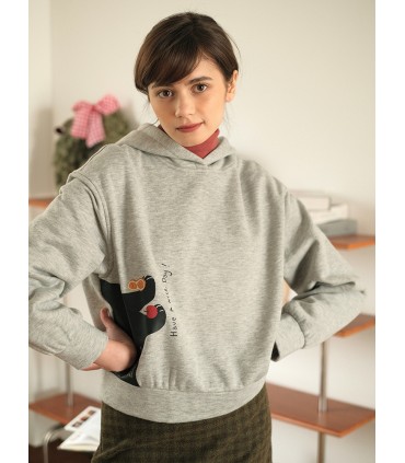 Sweater Bertuah Kaki Kucing Hitam