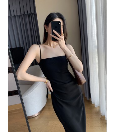 高级感御姐赫本风开叉裙