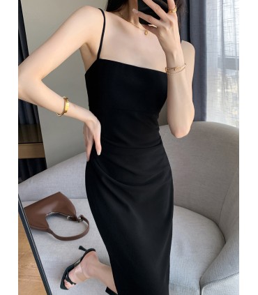 高级感御姐赫本风开叉裙